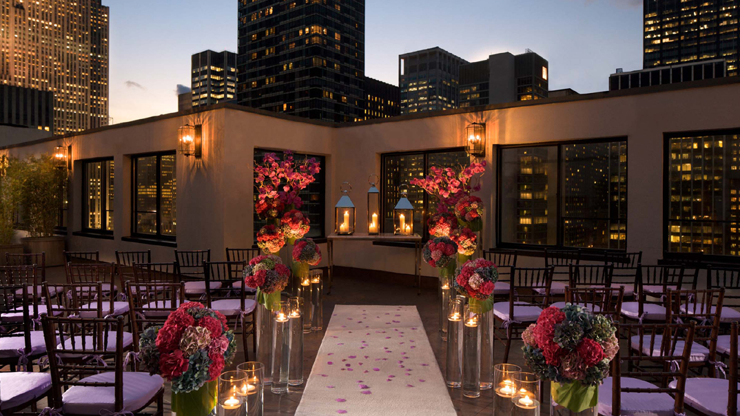Nyc Hotel Wedding Venue Packages The Peninsula New York,How High Chandelier Over Dining Table